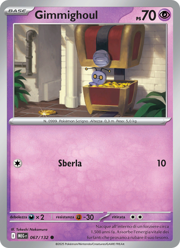 Gimmighoul 067/188 — Mega Evolution (Italian Pokémon TCG card)