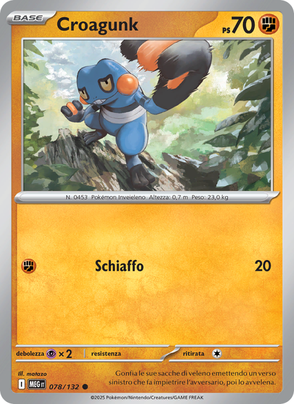 Croagunk 078/188 — Mega Evolution (Italian Pokémon TCG card)