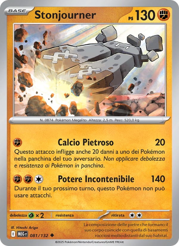 Stonjourner 081/188 — Mega Evolution (Italian Pokémon TCG card)