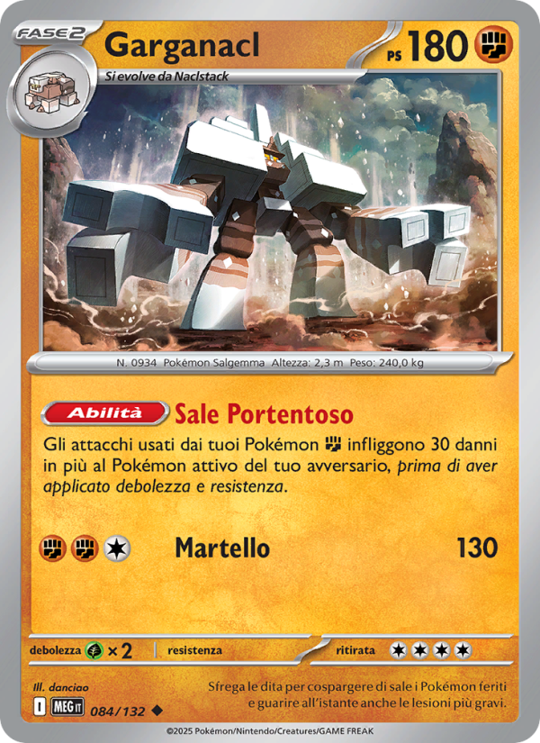 Garganacl 084/188 — Mega Evolution (Italian Pokémon TCG card)