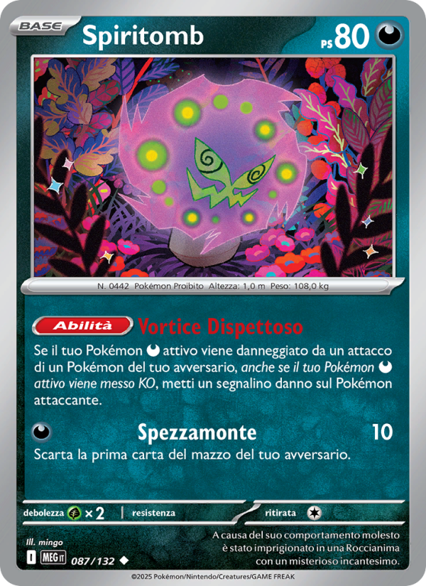 Spiritomb 087/188 — Mega Evolution (Italian Pokémon TCG card)