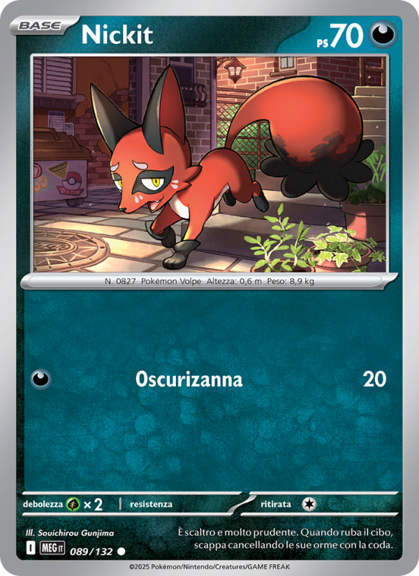 Nickit 089/188 — Mega Evolution (Italian Pokémon TCG card)