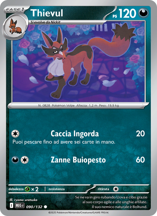 Thievul 090/188 — Mega Evolution (Italian Pokémon TCG card)