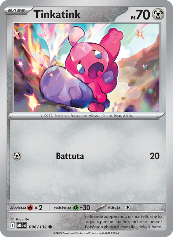 Tinkatink 096/188 — Mega Evolution (Italian Pokémon TCG card)