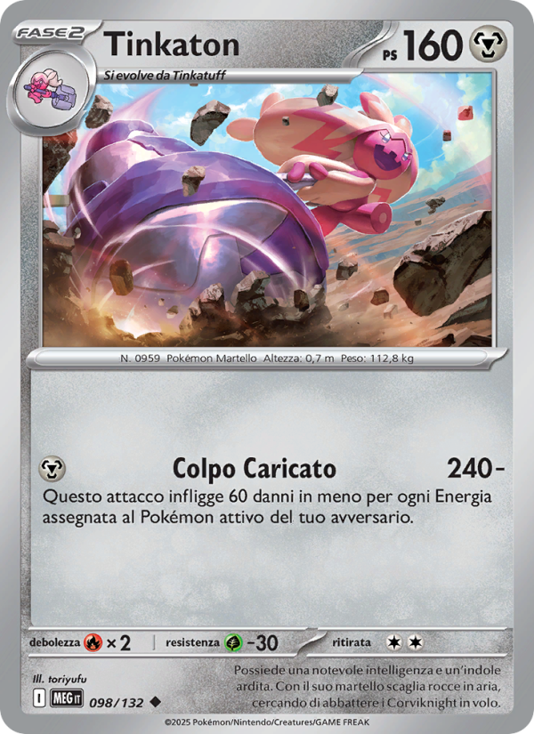 Tinkaton 098/188 — Mega Evolution (Italian Pokémon TCG card)