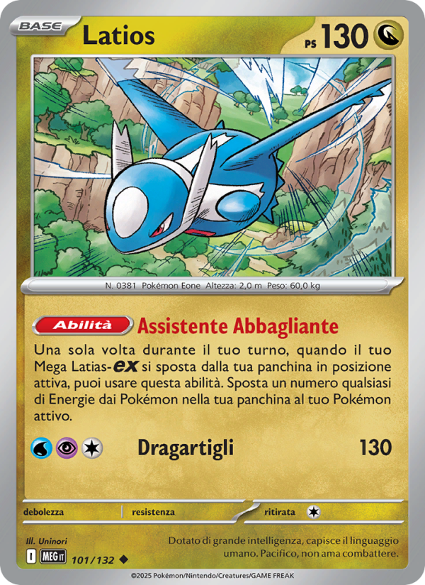 Latios 101/188 — Mega Evolution (Italian Pokémon TCG card)