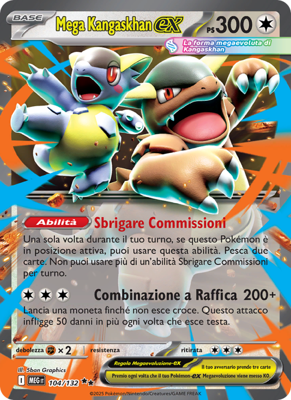 Mega Kangaskhan-ex 104/188 — Mega Evolution (Italian Pokémon TCG card)