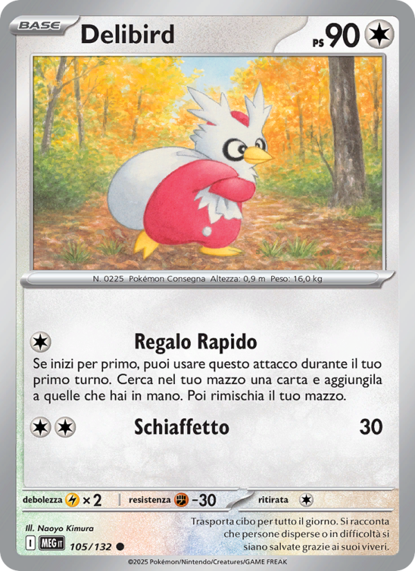 Delibird 105/188 — Mega Evolution (Italian Pokémon TCG card)