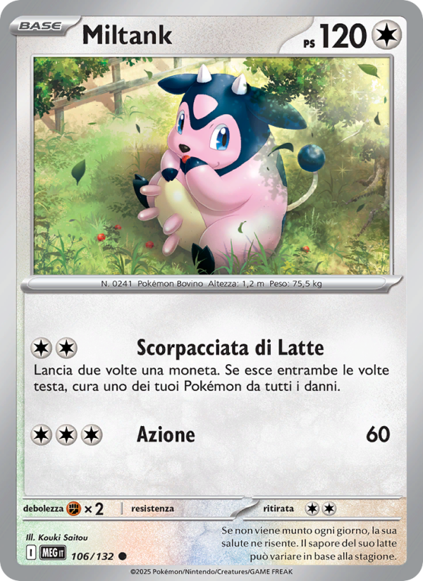 Miltank 106/188 — Mega Evolution (Italian Pokémon TCG card)