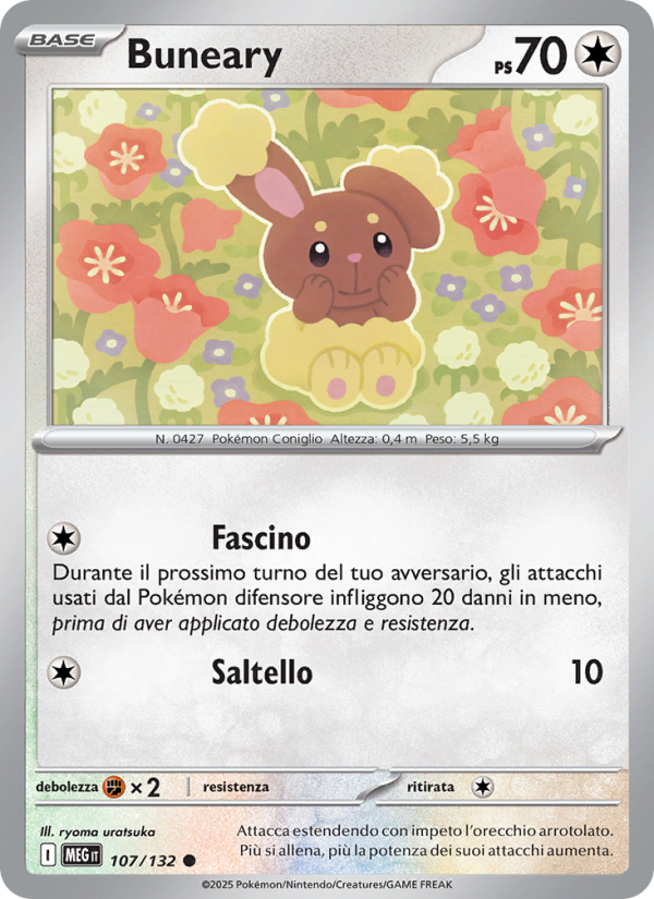 Buneary 107/188 — Mega Evolution (Italian Pokémon TCG card)