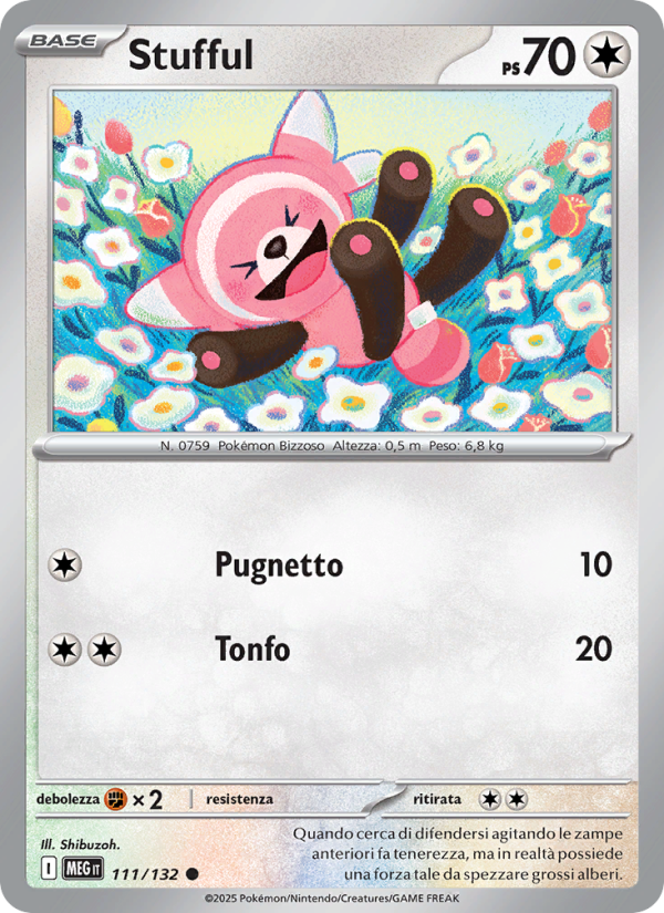 Stufful 111/188 — Mega Evolution (Italian Pokémon TCG card)