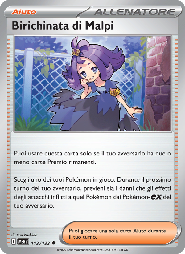 Birichinata di Malpi 113/188 — Mega Evolution (Italian Pokémon TCG card)