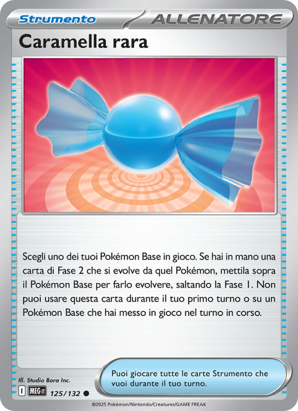 Caramella rara 125/188 — Mega Evolution (Italian Pokémon TCG card)