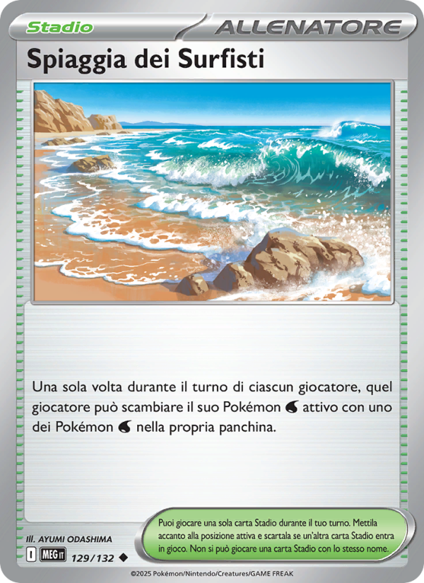 Spiaggia dei Surfisti 129/188 — Mega Evolution (Italian Pokémon TCG card)