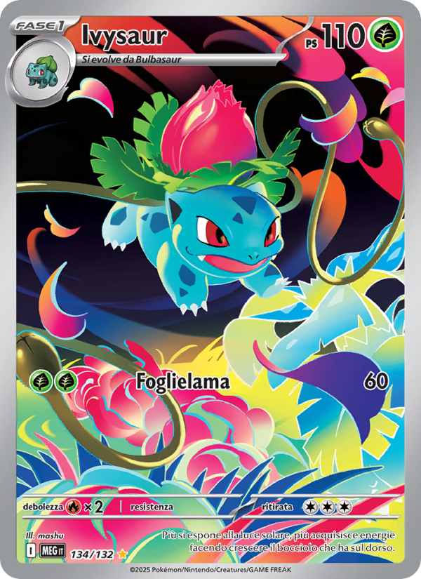 Ivysaur 134/188 — Mega Evolution (Italian Pokémon TCG card)