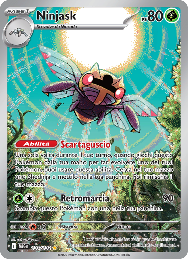 Ninjask 137/188 — Mega Evolution (Italian Pokémon TCG card)