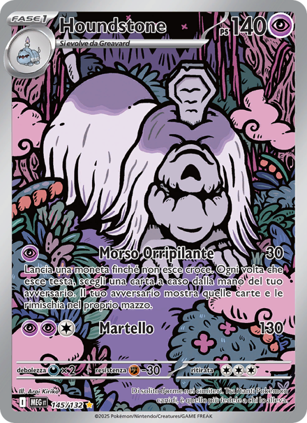 Houndstone 145/188 — Mega Evolution (Italian Pokémon TCG card)