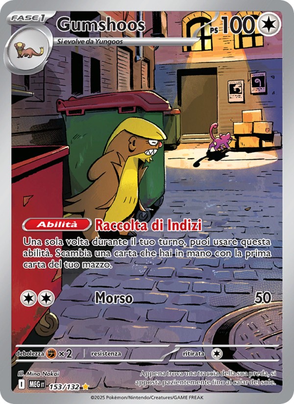 Gumshoos 153/188 — Mega Evolution (Italian Pokémon TCG card)