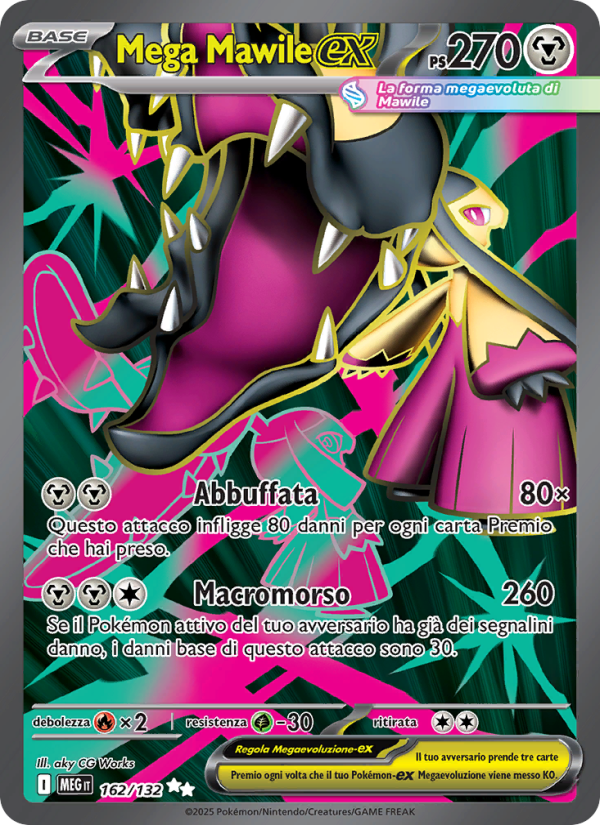 Mega Mawile-ex 162/188 — Mega Evolution (Italian Pokémon TCG card)