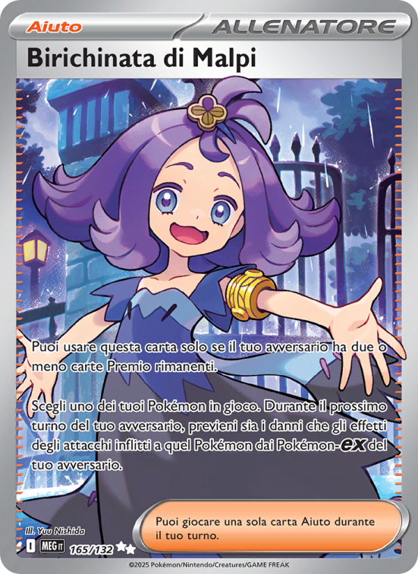 Birichinata di Malpi 165/188 — Mega Evolution (Italian Pokémon TCG card)