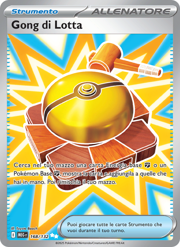 Gong di Lotta 168/188 — Mega Evolution (Italian Pokémon TCG card)