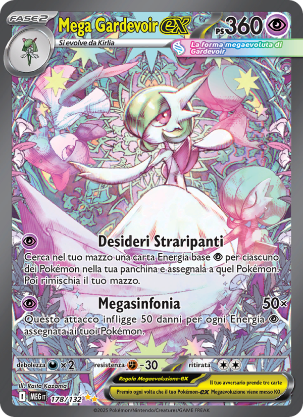Mega Gardevoir-ex 178/188 — Mega Evolution (Italian Pokémon TCG card)