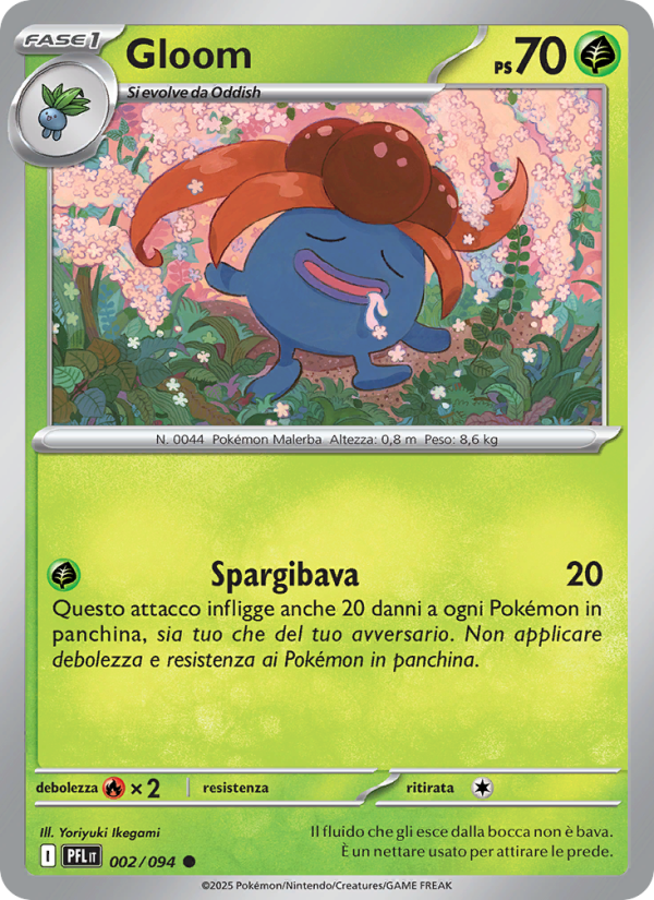 Gloom 002/130 — Phantasmal Flames (Italian Pokémon TCG card)