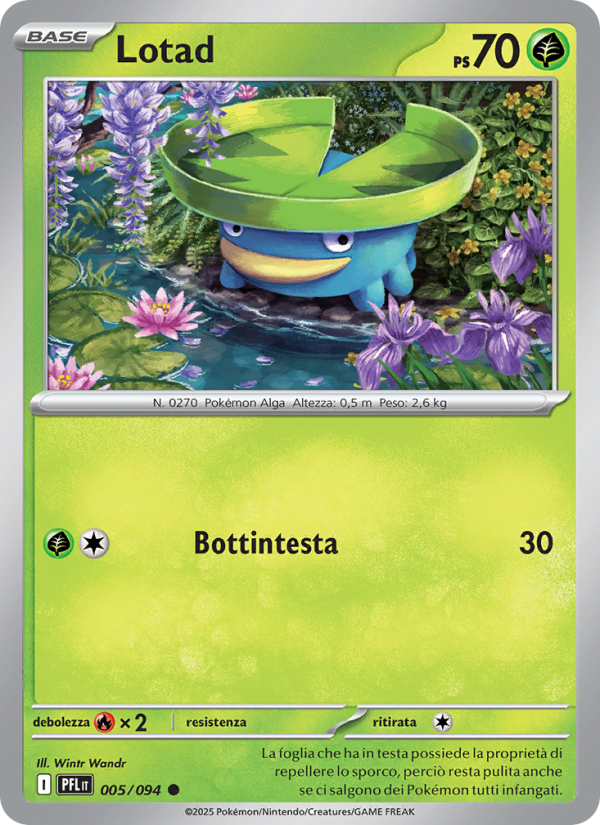 Lotad 005/130 — Phantasmal Flames (Italian Pokémon TCG card)