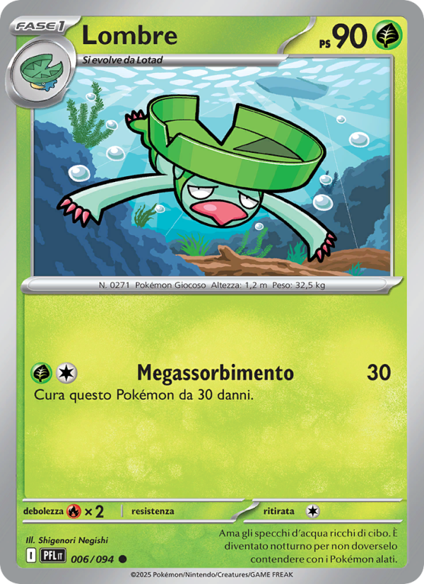Lombre 006/130 — Phantasmal Flames (Italian Pokémon TCG card)