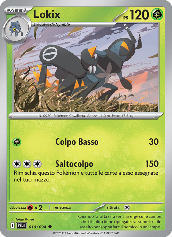 Lokix 010/130 — Phantasmal Flames (Italian Pokémon TCG card)