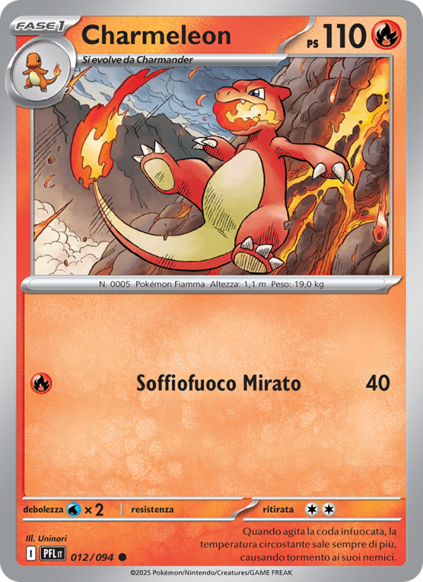 Charmeleon 012/130 — Phantasmal Flames (Italian Pokémon TCG card)