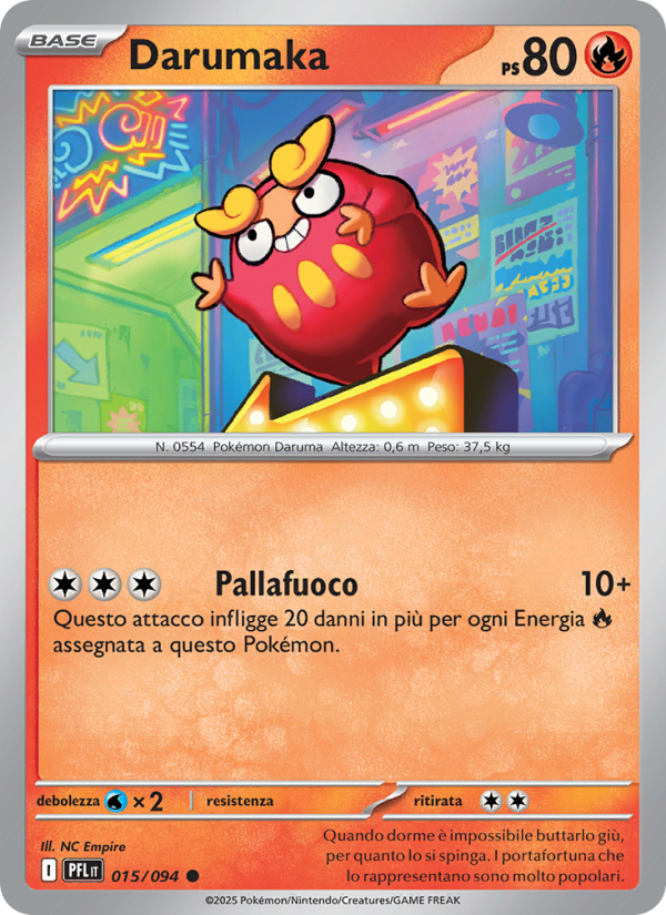 Darumaka 015/130 — Phantasmal Flames (Italian Pokémon TCG card)
