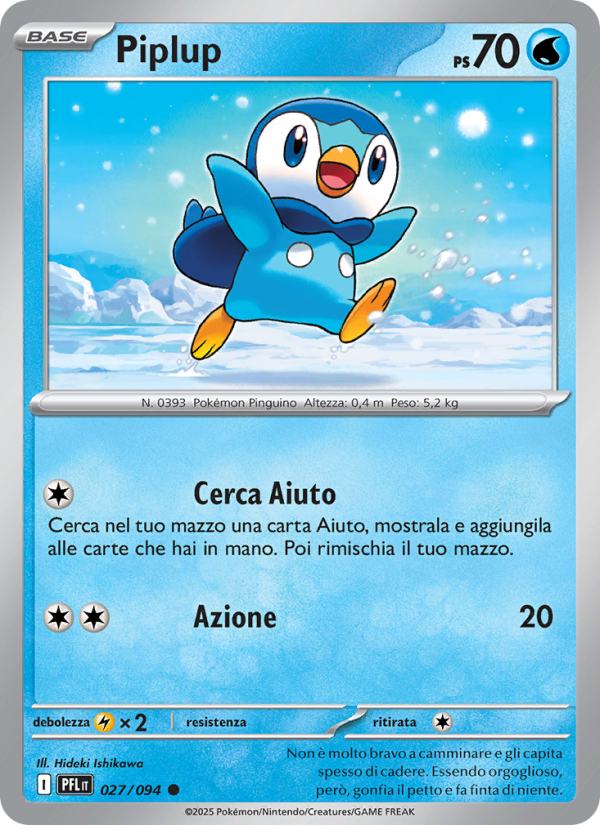 Piplup 027/130 — Phantasmal Flames (Italian Pokémon TCG card)