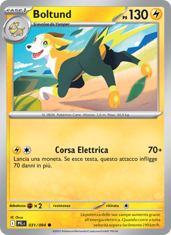 Boltund 031/130 — Phantasmal Flames (Italian Pokémon TCG card)