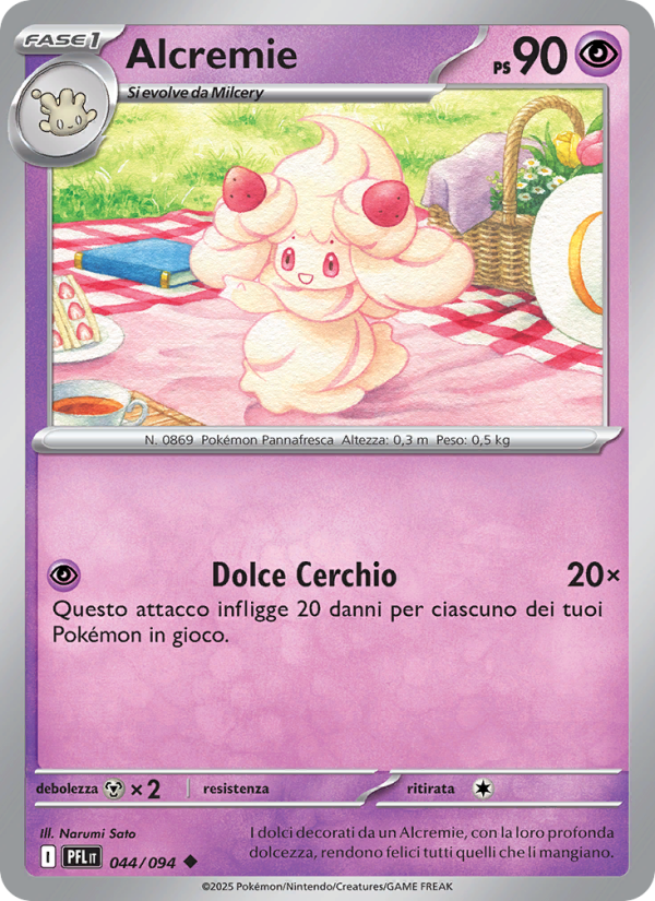 Alcremie 044/130 — Phantasmal Flames (Italian Pokémon TCG card)