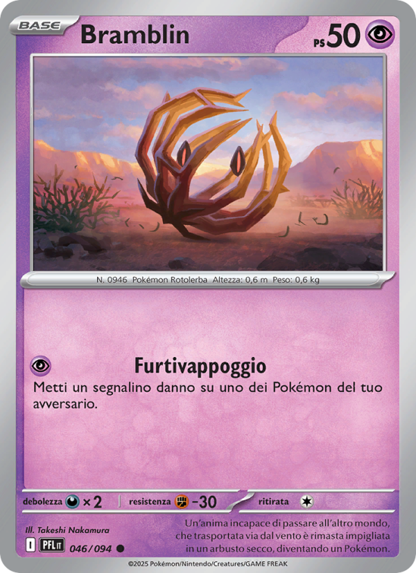 Bramblin 046/130 — Phantasmal Flames (Italian Pokémon TCG card)