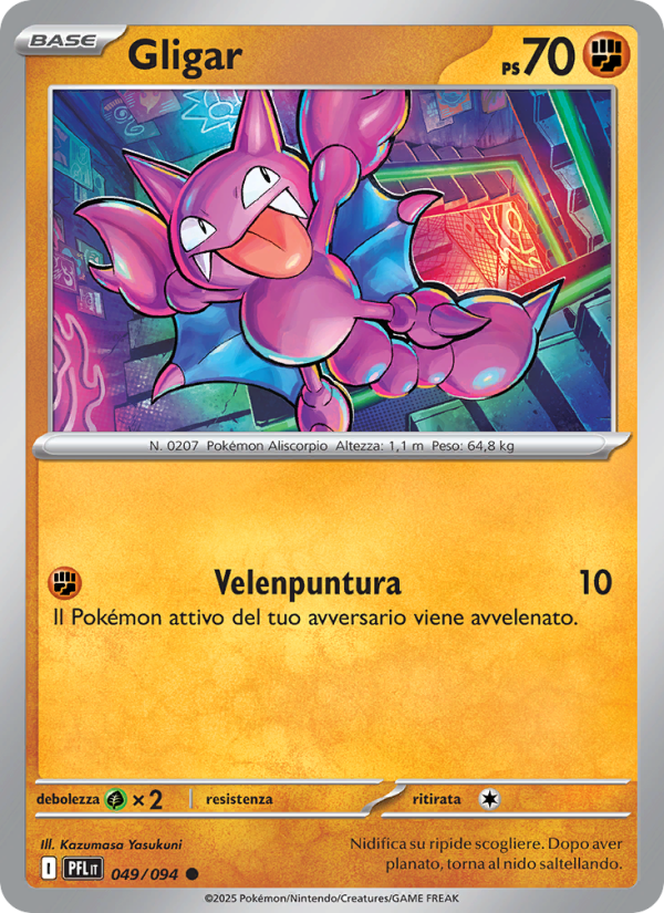 Gligar 049/130 — Phantasmal Flames (Italian Pokémon TCG card)