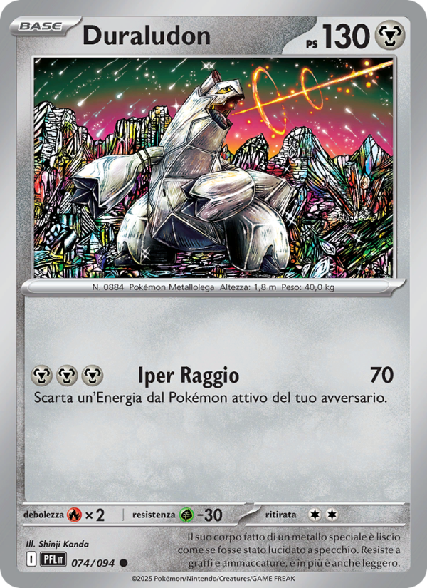 Duraludon 074/130 — Phantasmal Flames (Italian Pokémon TCG card)