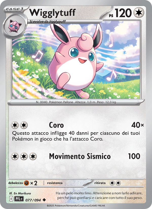 Wigglytuff 077/130 — Phantasmal Flames (Italian Pokémon TCG card)