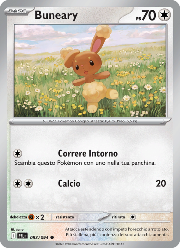 Buneary 083/130 — Phantasmal Flames (Italian Pokémon TCG card)