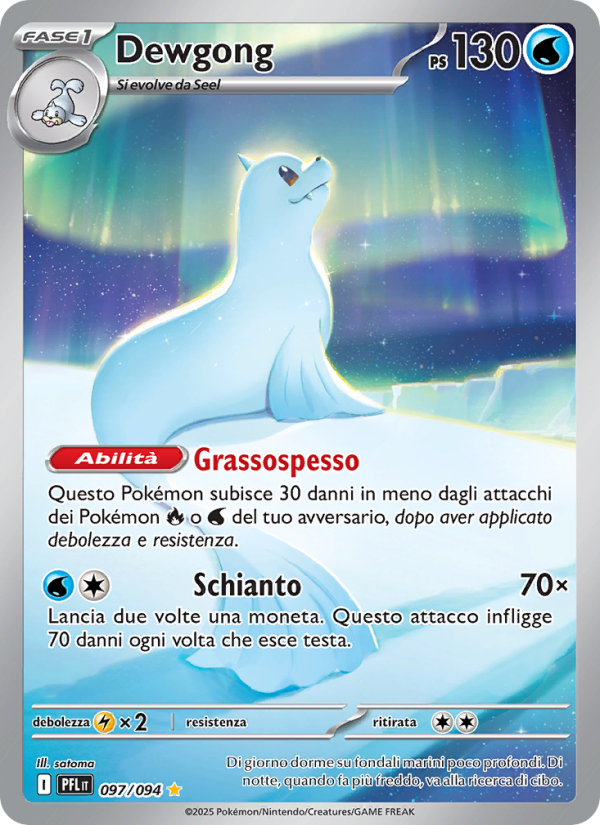 Dewgong 097/130 — Phantasmal Flames (Italian Pokémon TCG card)