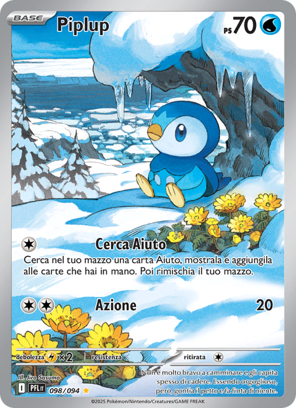 Piplup 098/130 — Phantasmal Flames (Italian Pokémon TCG card)