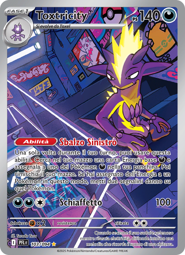 Toxtricity 103/130 — Phantasmal Flames (Italian Pokémon TCG card)