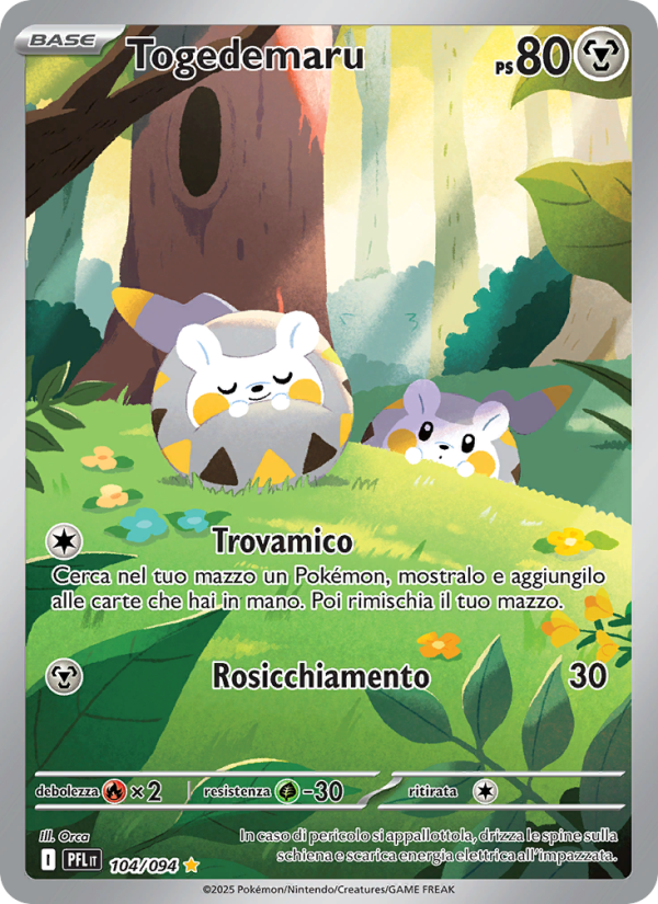 Togedemaru 104/130 — Phantasmal Flames (Italian Pokémon TCG card)
