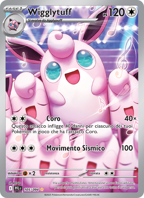 Wigglytuff 105/130 — Phantasmal Flames (Italian Pokémon TCG card)