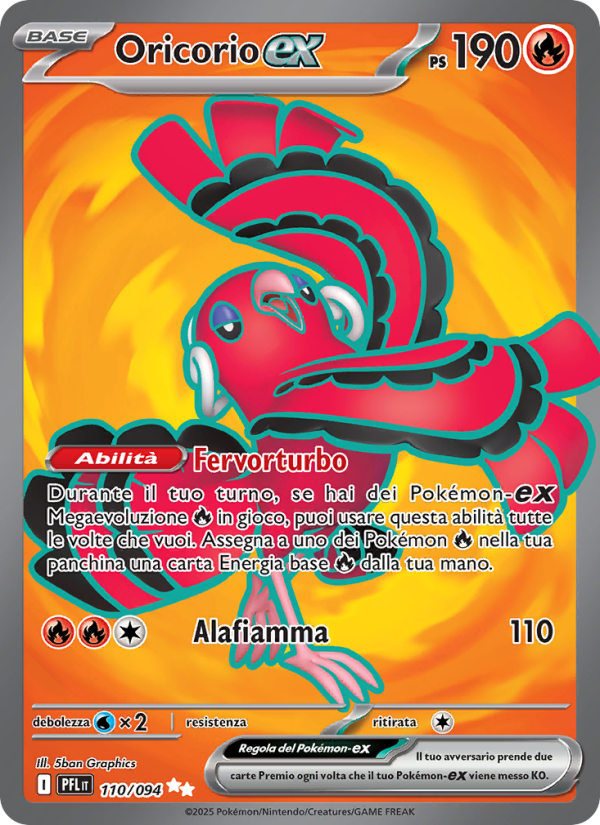 Oricorio-ex 110/130 — Phantasmal Flames (Italian Pokémon TCG card)