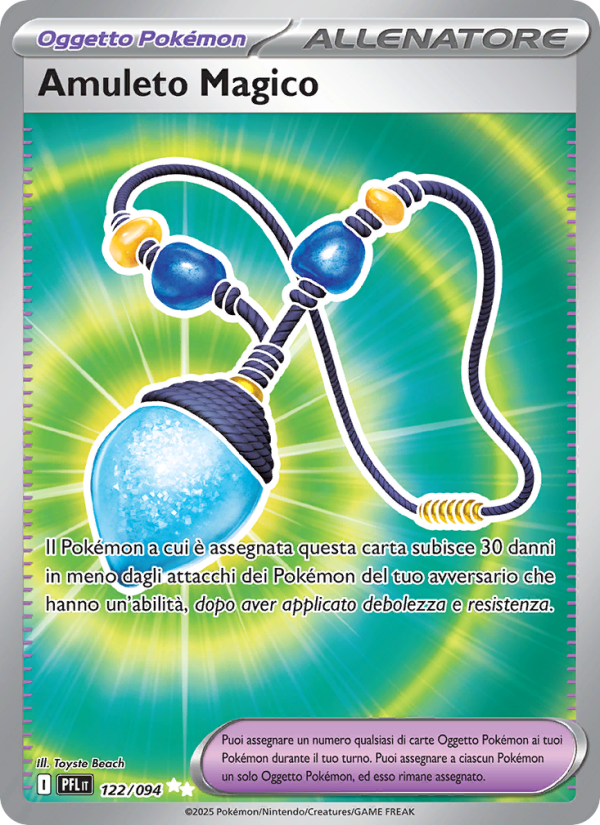 Amuleto Magico 122/130 — Phantasmal Flames (Italian Pokémon TCG card)