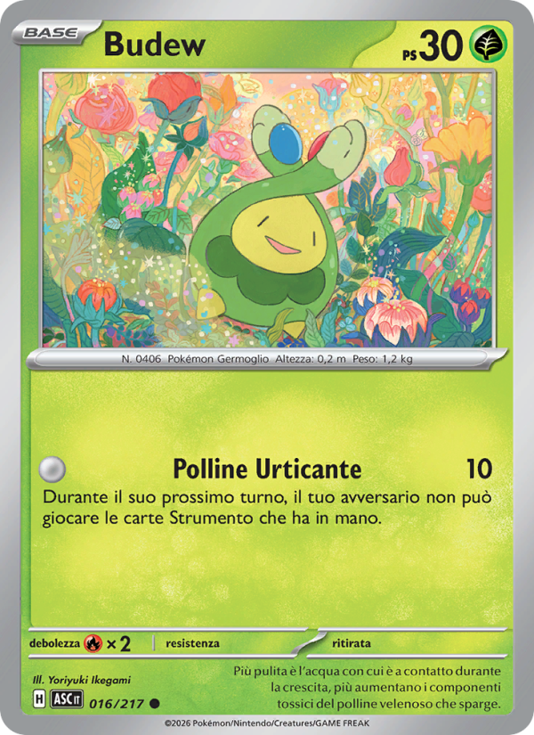 Budew 016/217 — Ascesa Eroica (Italian Pokémon TCG card)