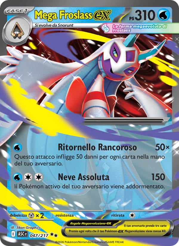 Mega Froslass-ex 047/217 — Ascesa Eroica (Italian Pokémon TCG card)