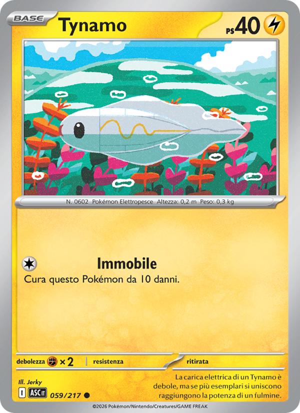 Tynamo 059/217 — Ascesa Eroica (Italian Pokémon TCG card)